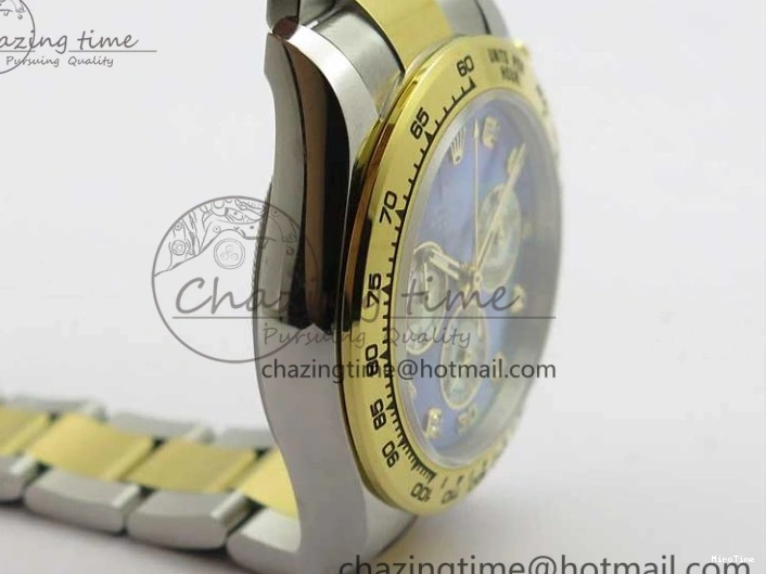 MiroTime 0520 Daytona 116520 SS YG UBF Best Edition Ice Blue MOP Crystal Markers Dial on SS YG Bracelet A Casual 2936